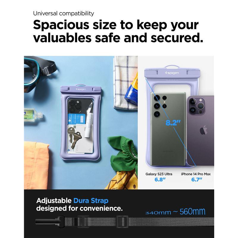 Spigen Aqua Shield A610 vandeniui atsparus dėklas, plūduriuojantis ant vandens – mėlynas