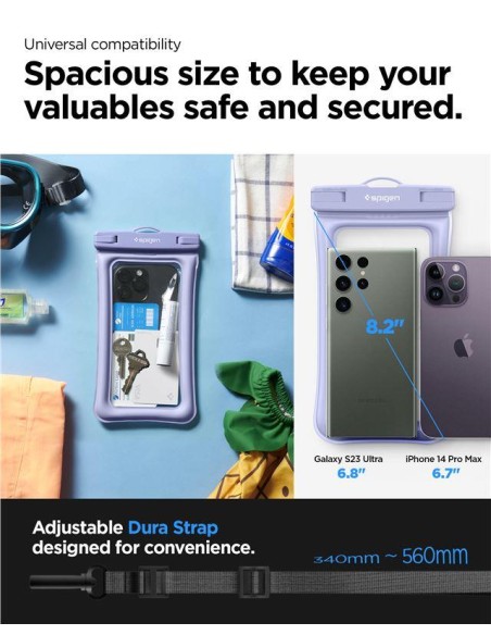 Spigen Aqua Shield A610 vandeniui atsparus dėklas, plūduriuojantis ant vandens – mėlynas Spigen Aqua Shield A610 vandeniui atsparus dėklas, plūduriuojantis ant vandens – mėlynas