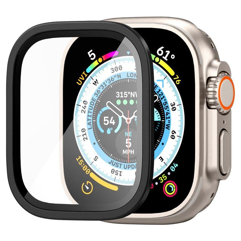 Spigen Glas.tR Slim Pro grūdintas stiklas, skirtas Apple Watch Ultra (49 mm) – juodas
