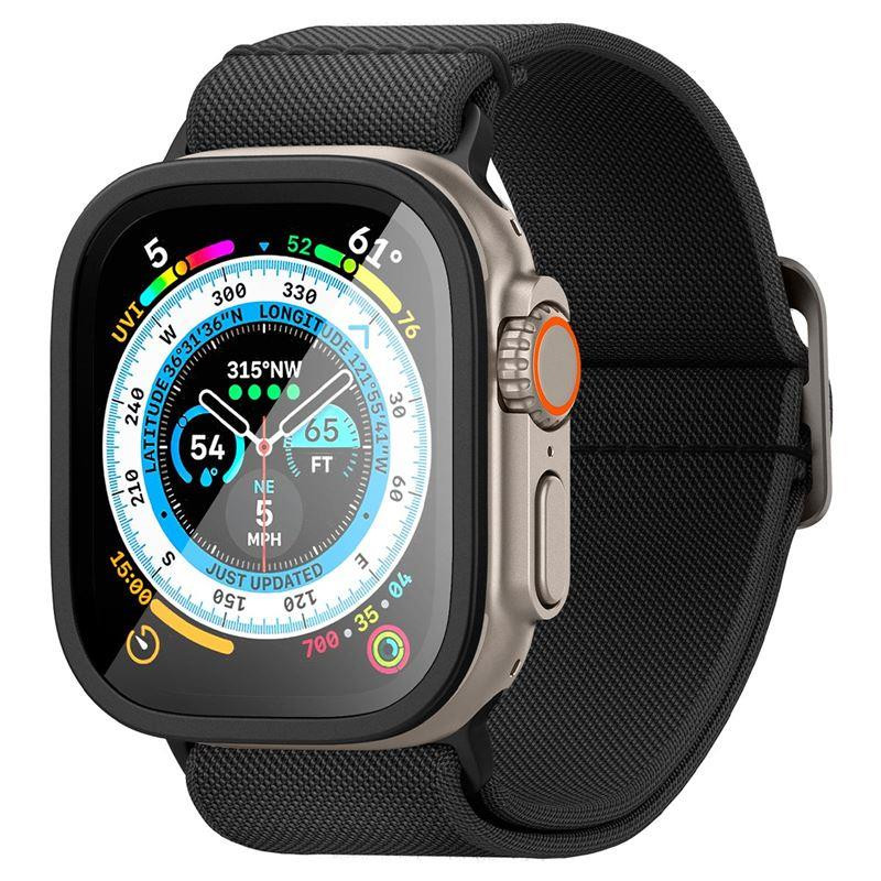 Spigen Glas.tR Slim Pro grūdintas stiklas, skirtas Apple Watch Ultra (49 mm) – juodas