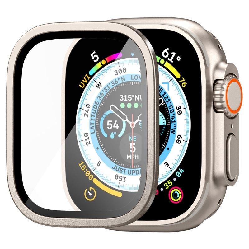 Spigen Glas.tR Slim Pro grūdintas stiklas, skirtas Apple Watch Ultra (49 mm) - smėlio spalvos