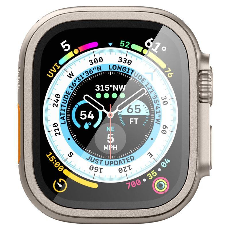 Spigen Glas.tR Slim Pro grūdintas stiklas, skirtas Apple Watch Ultra (49 mm) - smėlio spalvos