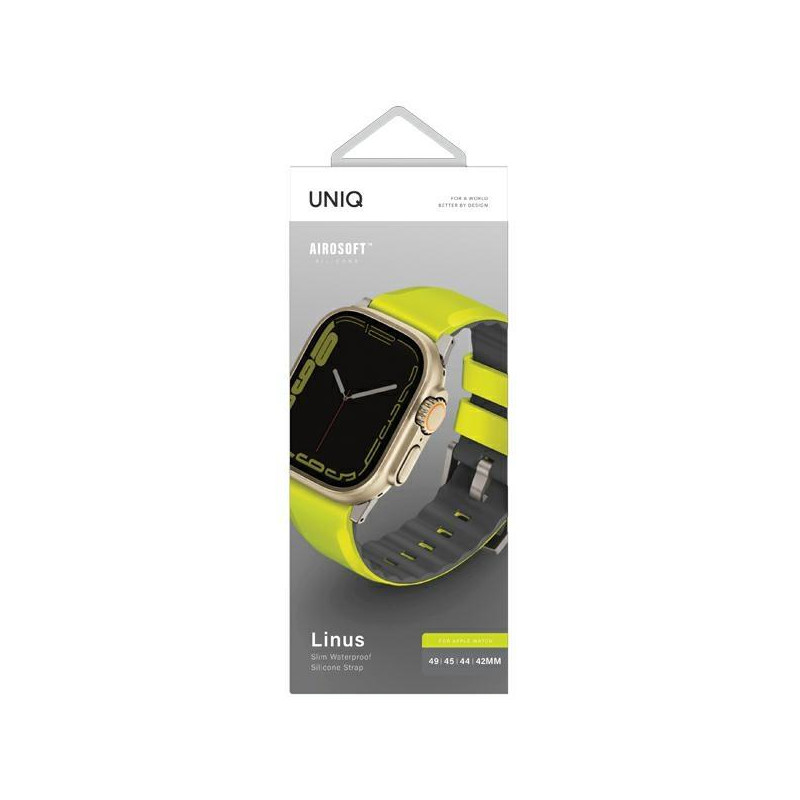 UNIQ Linus Airosoft silikoninis dirželis, skirtas Apple Watch 1/ 2/ 3/ 4/ 5/ 6/ 7/ 8/ SE/ SE2/ Ultra 42/ 44/ 45/ 49mm – ...