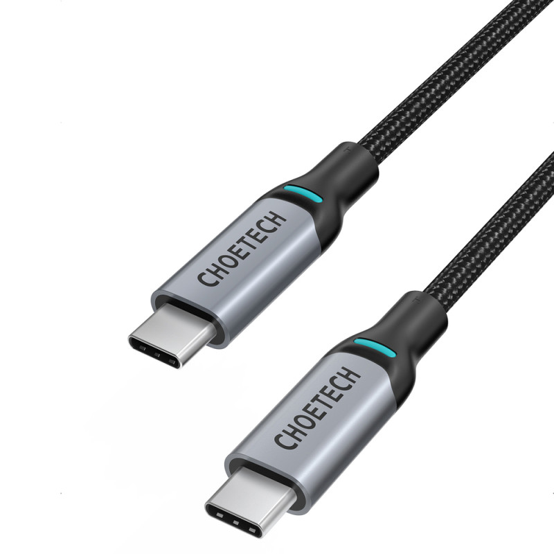 C tipo USB kabelis – C tipo USB maitinimo šaltinis 100W 5A 1,8m SET 2x juodas