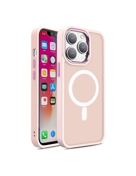 Magnetinis dėklas su MagSafe Color Matte Case iPhone 14 Plus - rožinis Magnetinis dėklas su MagSafe Color Matte Case iPhone 14 Plus - rožinis