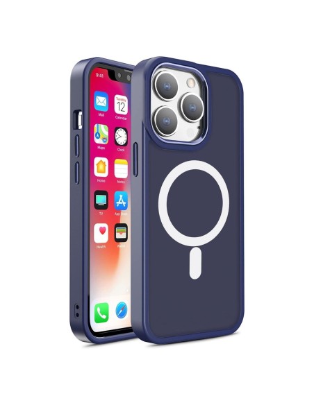 Magnetinis dėklas su MagSafe Color Matte Case iPhone 14 Plus - mėlynas Magnetinis dėklas su MagSafe Color Matte Case iPhone 14 Plus - mėlynas