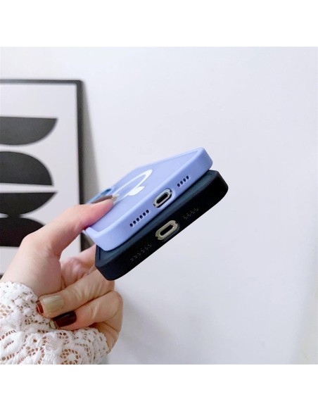 Magnetinis dėklas su MagSafe Color Matte Case iPhone 14 Plus - violetinė