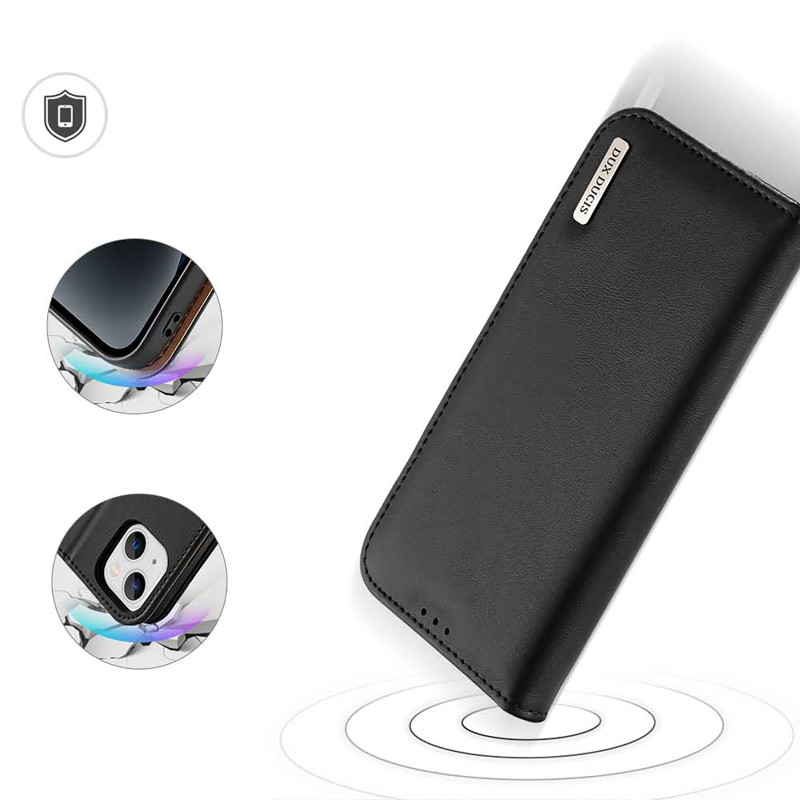 Dux Ducis Hivo RFID blokuojantis piniginės dėklas, skirtas iPhone 15 Plus – juodas