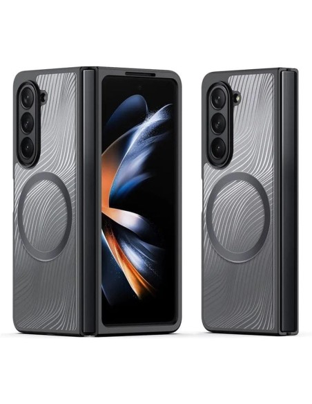 „Samsung Galaxy Z Fold5 5G Armored Case“, suderinamas su „MagSafe Dux Ducis Aimo Mag“ - juodas „Samsung Galaxy Z Fold5 5G Armored Case“, suderinamas su „MagSafe Dux Ducis Aimo Mag“ - juodas