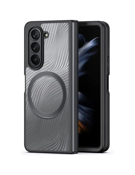 „Samsung Galaxy Z Fold5 5G Armored Case“, suderinamas su „MagSafe Dux Ducis Aimo Mag“ - juodas „Samsung Galaxy Z Fold5 5G Armored Case“, suderinamas su „MagSafe Dux Ducis Aimo Mag“ - juodas