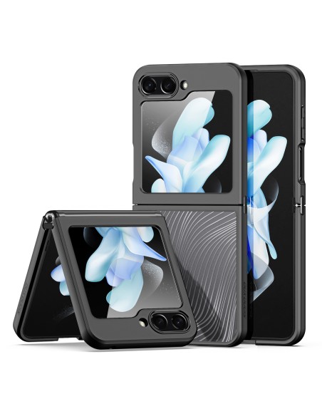 „Samsung Galaxy Z Flip5 5G Armored Case“, suderinamas su „MagSafe Dux Ducis Aimo Mag“ - juodas