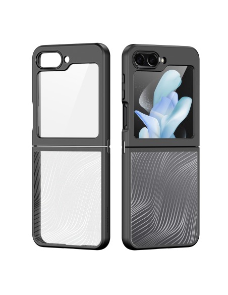 „Samsung Galaxy Z Flip5 5G Armored Case“, suderinamas su „MagSafe Dux Ducis Aimo Mag“ - juodas