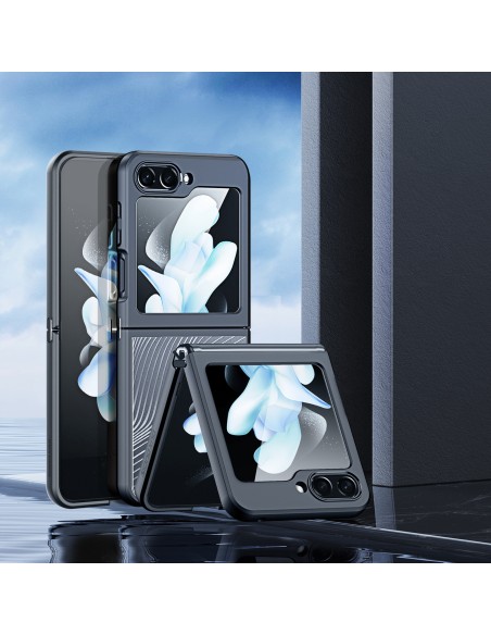 „Samsung Galaxy Z Flip5 5G Armored Case“, suderinamas su „MagSafe Dux Ducis Aimo Mag“ - juodas