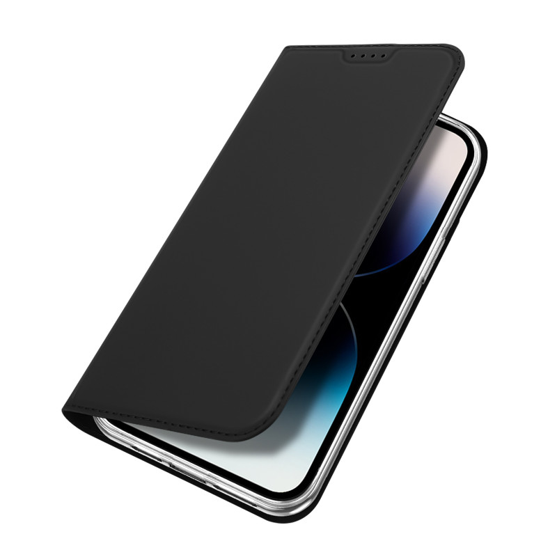 Dux Ducis Skin Pro iPhone 15 Pro Max dėklas su atvartu ir pinigine - juodos spalvos