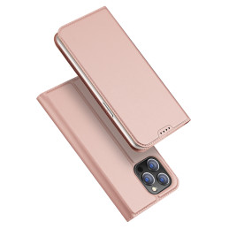 Dux Ducis Skin Pro iPhone 15 Pro dėklas su atvartu ir pinigine - rožinė