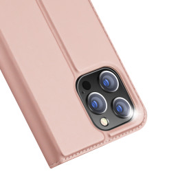 Dux Ducis Skin Pro iPhone 15 Pro dėklas su atvartu ir pinigine - rožinė