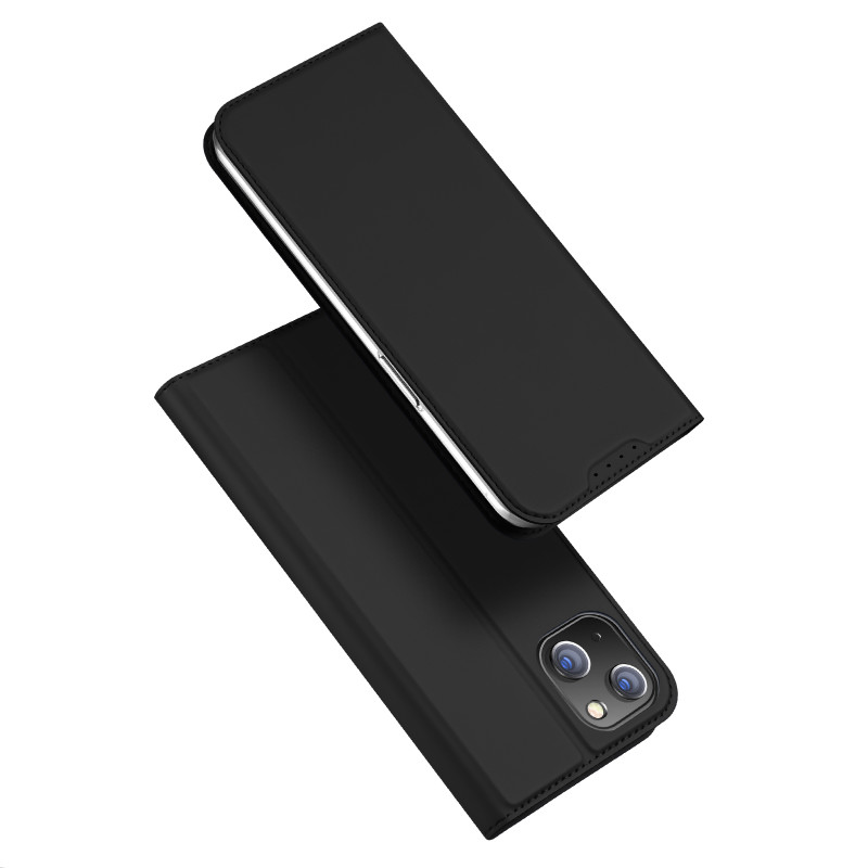 Dux Ducis Skin Pro dėklas iPhone 15 Plus su atvartu ir pinigine - juodas