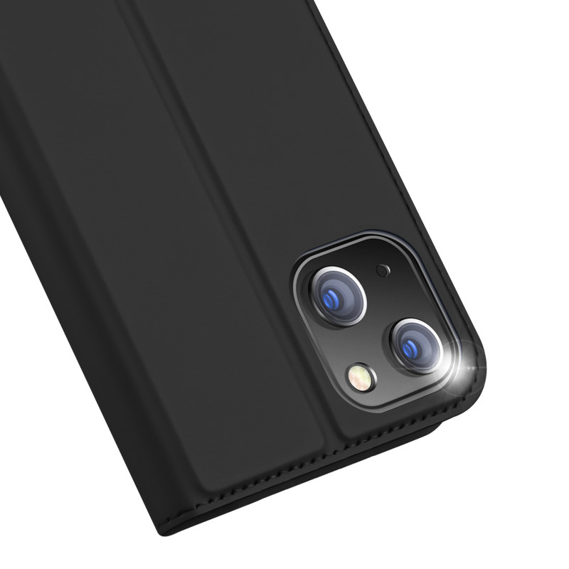 Dux Ducis Skin Pro dėklas iPhone 15 Plus su atvartu ir pinigine - juodas