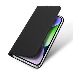 Dux Ducis Skin Pro dėklas iPhone 15 Plus su atvartu ir pinigine - juodas