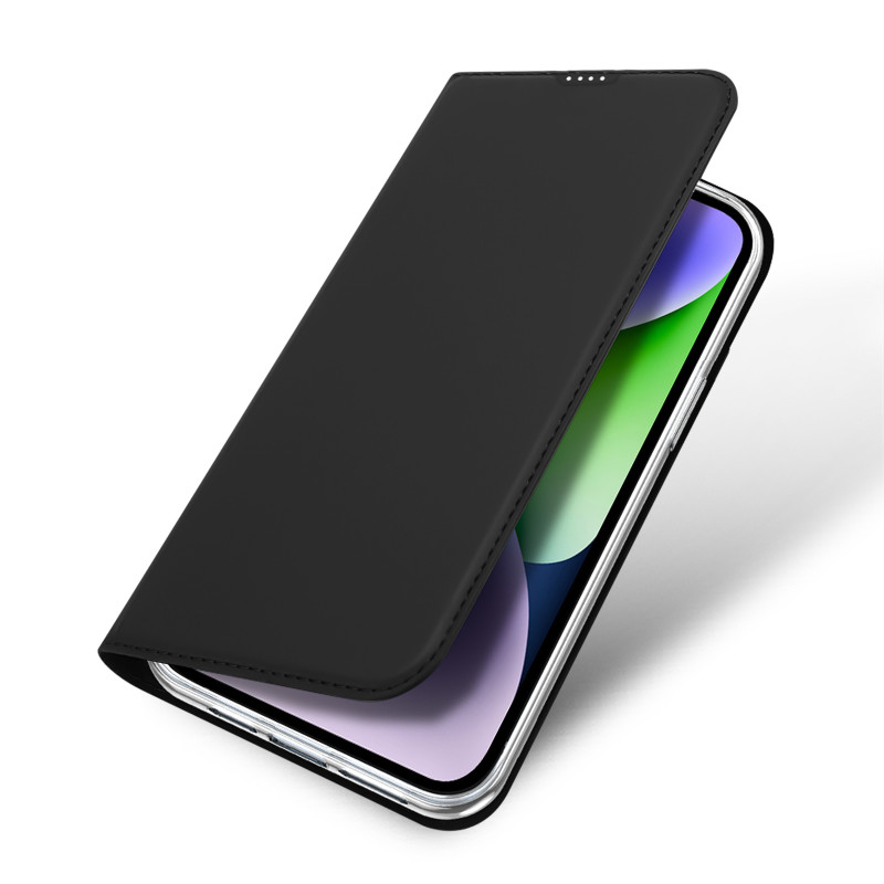 Dux Ducis Skin Pro dėklas iPhone 15 Plus su atvartu ir pinigine - juodas