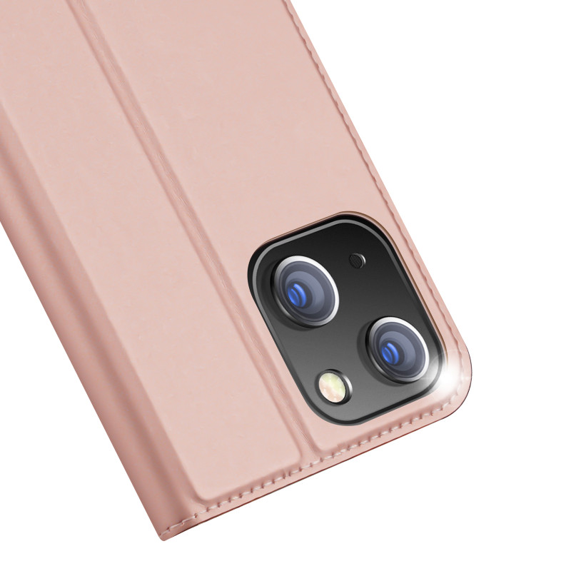 Dux Ducis Skin Pro atverčiamas dėklas ir piniginė iPhone 15 - rožinė