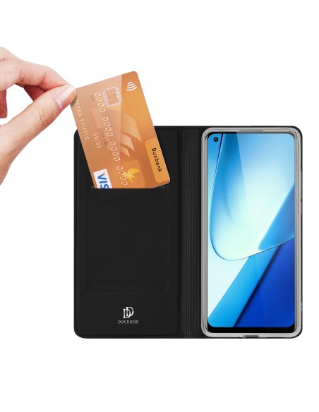 Dux Ducis Skin Pro dėklas, skirtas Realme 11 dangteliu su atvartu kortelių piniginės stovu juodas Dux Ducis Skin Pro dėklas, skirtas Realme 11 dangteliu su atvartu kortelių piniginės stovu juodas