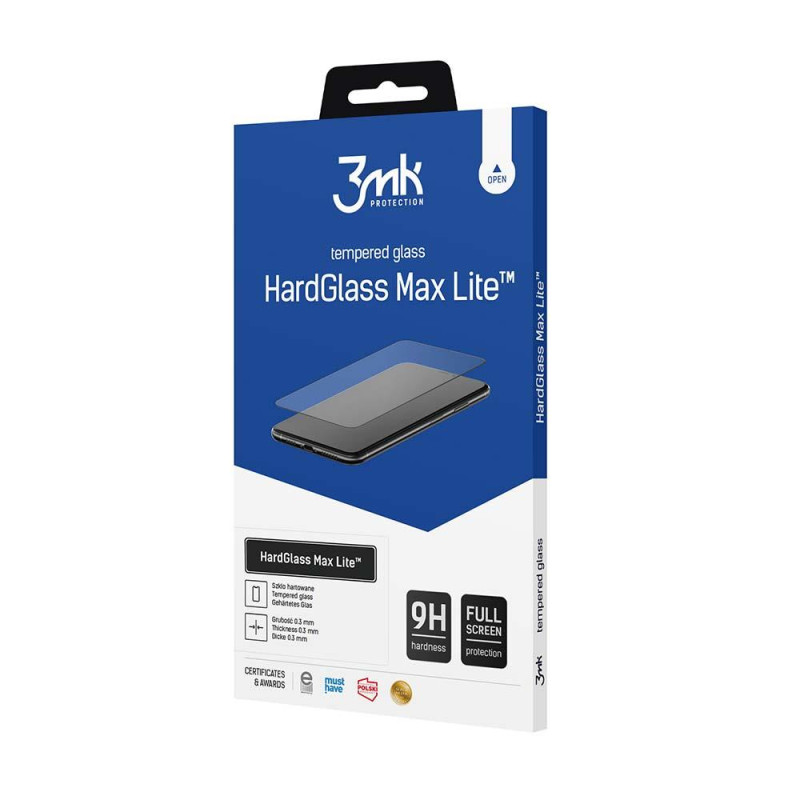 9H 3mk HardGlass Max Lite™ stiklas ant Oppo A17 9H 3mk HardGlass Max Lite™ stiklas ant Oppo A17