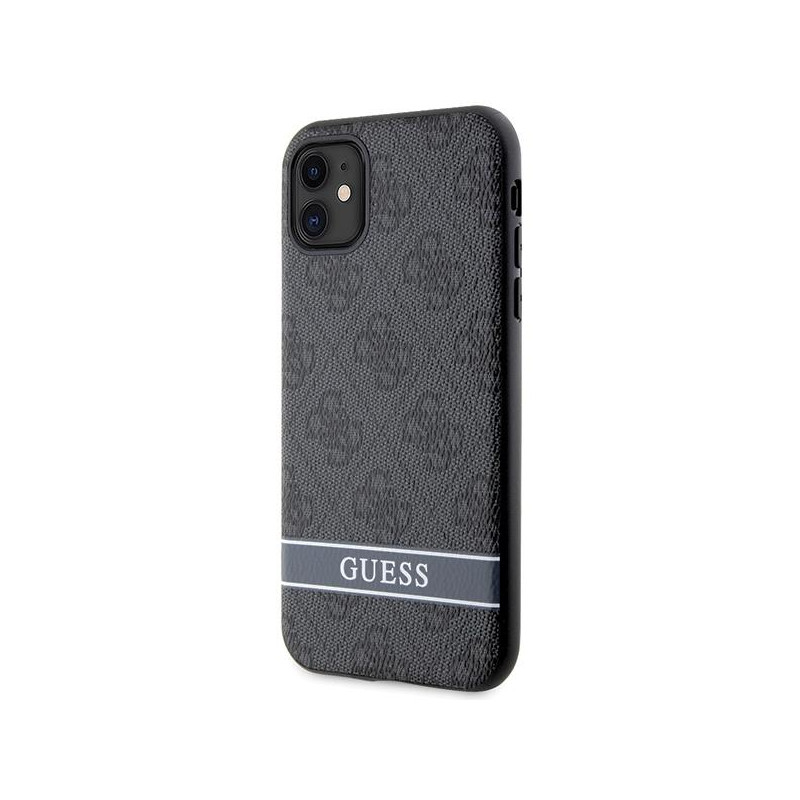 Guess 4G Stripes dėklas, skirtas iPhone 11 / Xr - pilkas