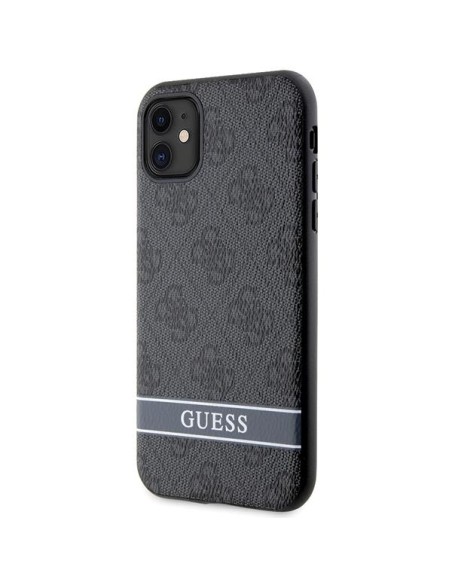 Guess 4G Stripes dėklas, skirtas iPhone 11 / Xr - pilkas Guess 4G Stripes dėklas, skirtas iPhone 11 / Xr - pilkas