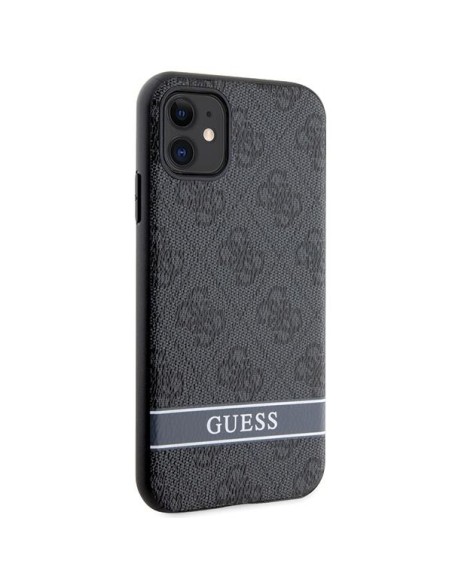 Guess 4G Stripes dėklas, skirtas iPhone 11 / Xr - pilkas Guess 4G Stripes dėklas, skirtas iPhone 11 / Xr - pilkas