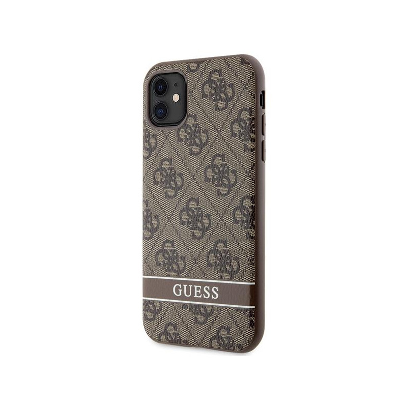 Guess 4G Stripes dėklas, skirtas iPhone 11 / Xr - rudas