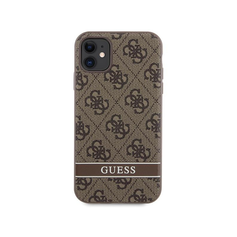 Guess 4G Stripes dėklas, skirtas iPhone 11 / Xr - rudas