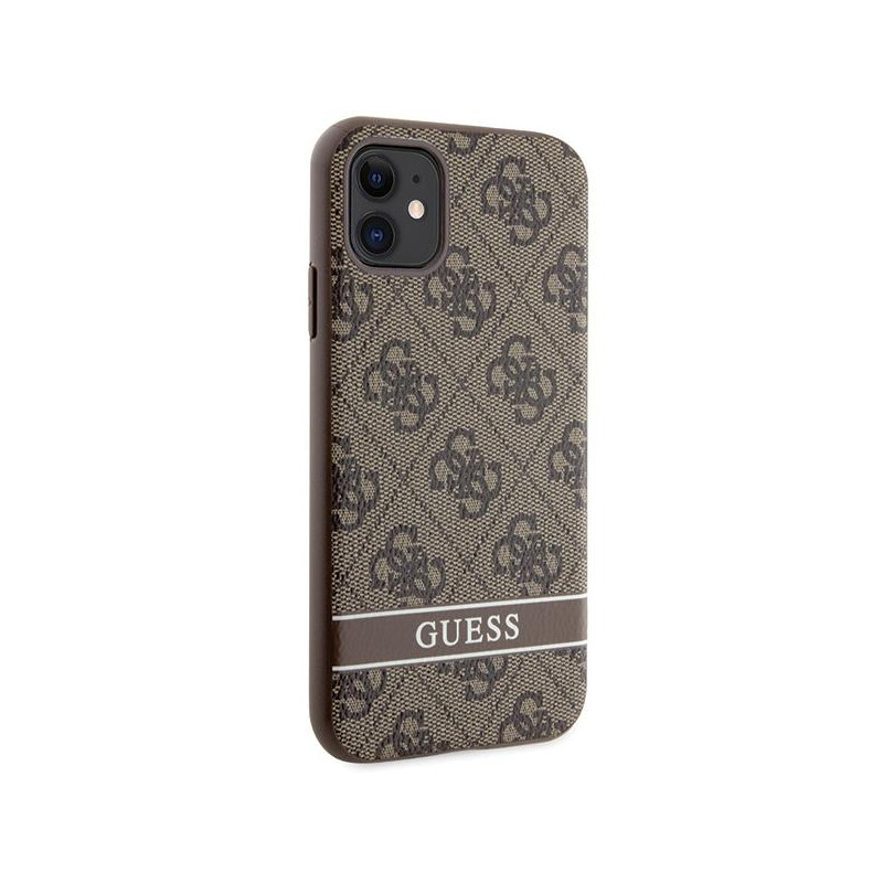 Guess 4G Stripes dėklas, skirtas iPhone 11 / Xr - rudas