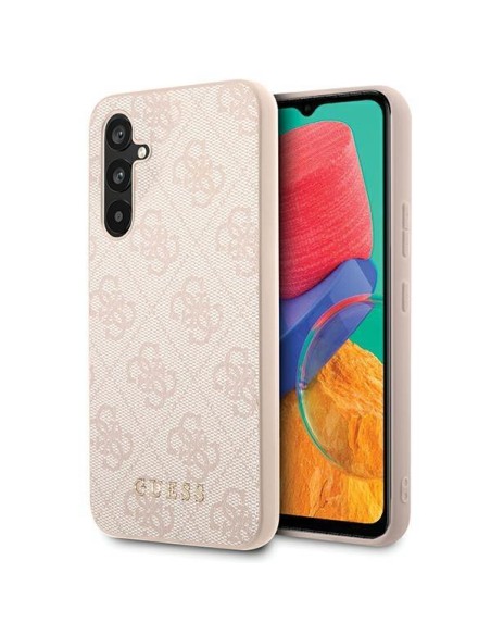 Guess 4G Metal Gold Logo dėklas, skirtas Samsung Galaxy A54 - rožinis Guess 4G Metal Gold Logo dėklas, skirtas Samsung Galaxy A54 - rožinis