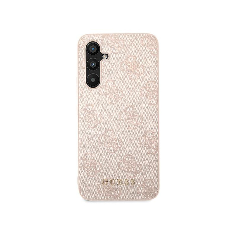 Guess 4G Metal Gold Logo dėklas, skirtas Samsung Galaxy A54 - rožinis