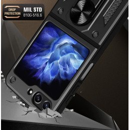 Hibridinis šarvų kameros skydo dėklas, skirtas Z Flip 5 5G su fotoaparato apsauga – rožinis