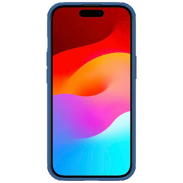 Nillkin Super Frosted Shield Pro sustiprintas dėklas iPhone 15 Plus - mėlynas