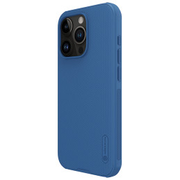 Nillkin Super Frosted Shield Pro sustiprintas dėklas iPhone 15 Pro - mėlynas
