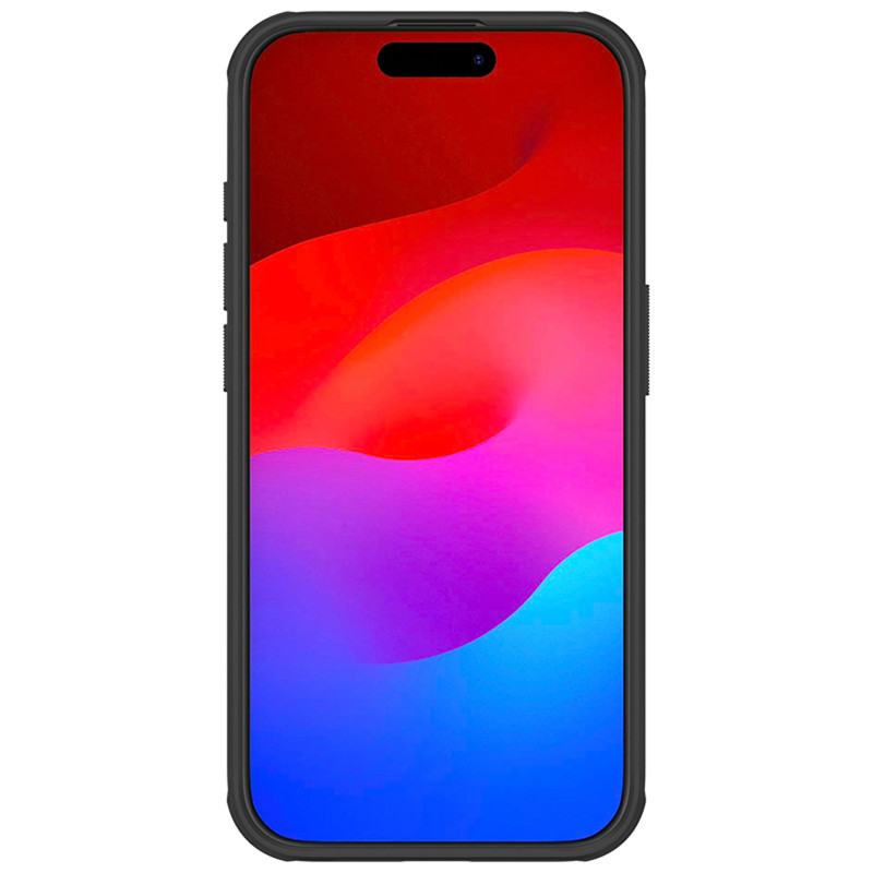 Nillkin Super Frosted Shield Pro sustiprintas dėklas iPhone 15 Pro - juodas