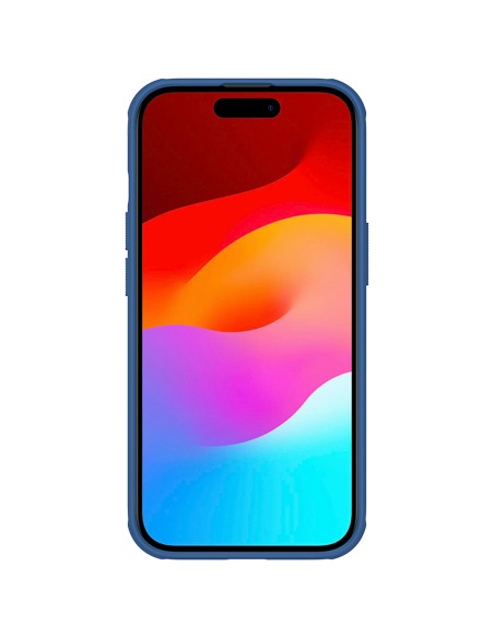 Nillkin Super Frosted Shield Pro sustiprintas dėklas iPhone 15 - mėlynas Nillkin Super Frosted Shield Pro sustiprintas dėklas iPhone 15 - mėlynas