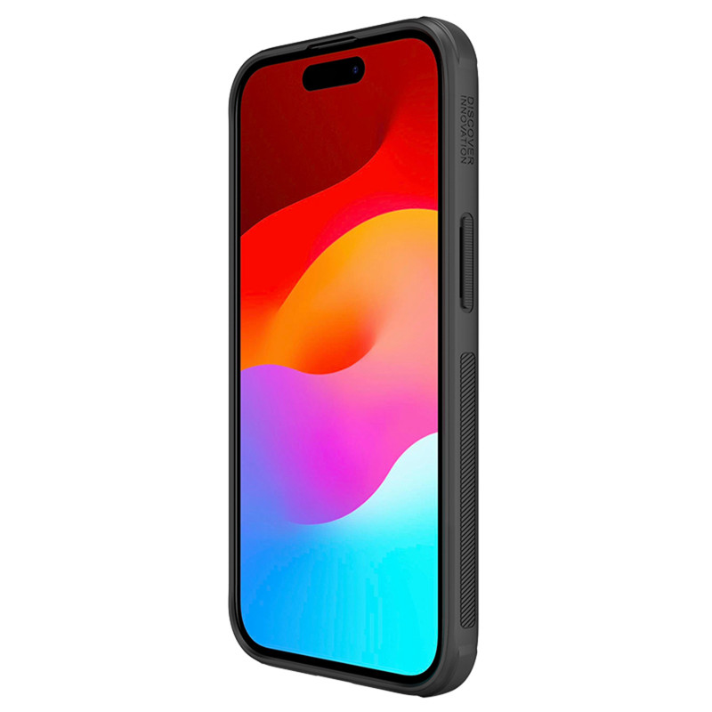Nillkin Super Frosted Shield Pro sustiprintas dėklas iPhone 15 - juodas