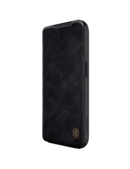 Nillkin Qin Pro odinis atverčiamas dėklas su fotoaparato dangteliu, skirtas iPhone 15 Pro – juodas Nillkin Qin Pro odinis atverčiamas dėklas su fotoaparato dangteliu, skirtas iPhone 15 Pro – juodas