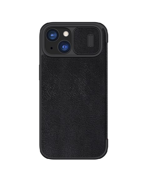 Nillkin Qin Pro odinis atverčiamas dėklas, skirtas iPhone 15 su fotoaparato apsauga – juodas Nillkin Qin Pro odinis atverčiamas dėklas, skirtas iPhone 15 su fotoaparato apsauga – juodas