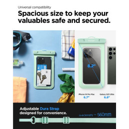 Spigen Aqua Shield A601 dėklas, atsparus vandeniui IPX8 - mėtų
