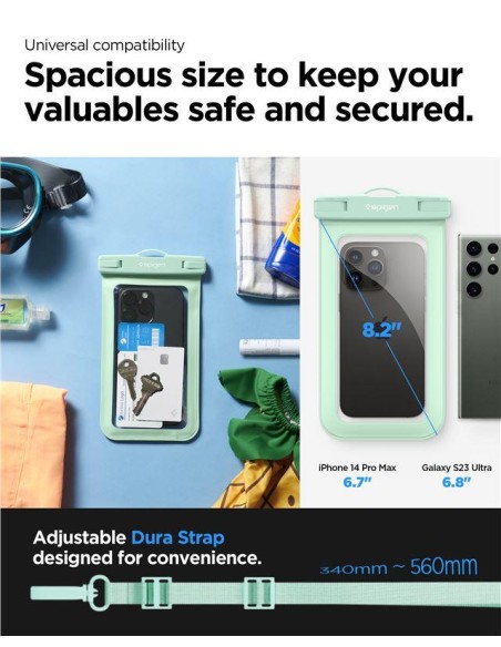 Spigen Aqua Shield A601 dėklas, atsparus vandeniui IPX8 - mėtų Spigen Aqua Shield A601 dėklas, atsparus vandeniui IPX8 - mėtų