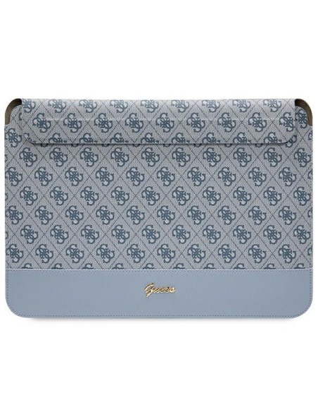Guess 4G Stripe Metal Logo dėklas 14" nešiojamam kompiuteriui - mėlynas Guess 4G Stripe Metal Logo dėklas 14" nešiojamam kompiuteriui - mėlynas
