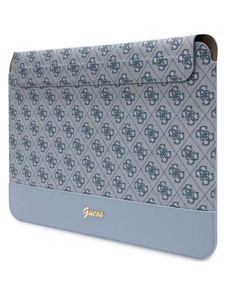Guess 4G Stripe Metal Logo dėklas 14" nešiojamam kompiuteriui - mėlynas Guess 4G Stripe Metal Logo dėklas 14" nešiojamam kompiuteriui - mėlynas