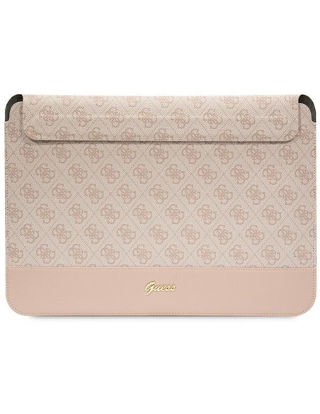 Guess 4G Stripe Metal Logo dėklas 14" nešiojamam kompiuteriui - rožinis Guess 4G Stripe Metal Logo dėklas 14" nešiojamam kompiuteriui - rožinis