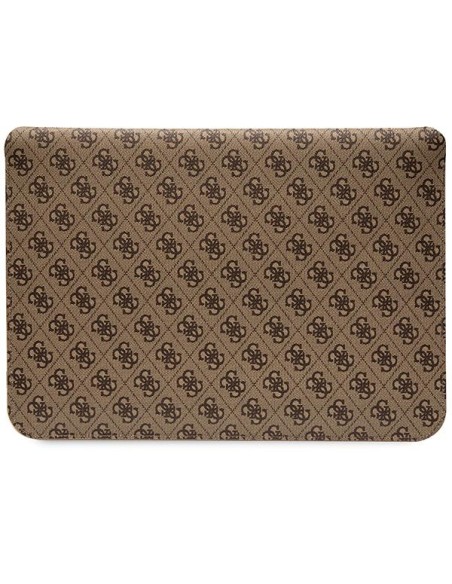 Guess 4G Stripe Metal Logo dėklas 14" nešiojamam kompiuteriui - rudas
