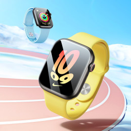 2x Baseus NanoCrystal apsauginės folijos rinkinys Apple Watch 7/ 8/ 9 45mm + montavimo rinkinys - skaidrus